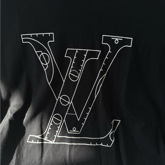 Louis Vuitton × NBA Collection 21AW Black LV Logo T-Shirt XXL Cotton Japan - Picture 3 of 11
